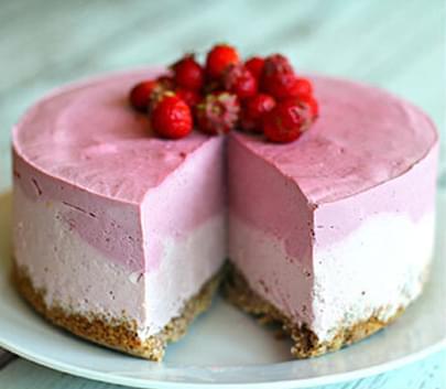 Strawberry-lime Cheese Cake.